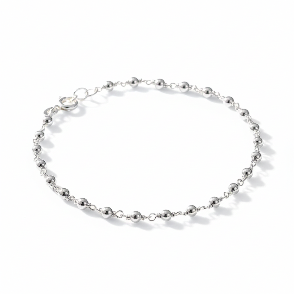 Sterling Silver Beads Bracelet