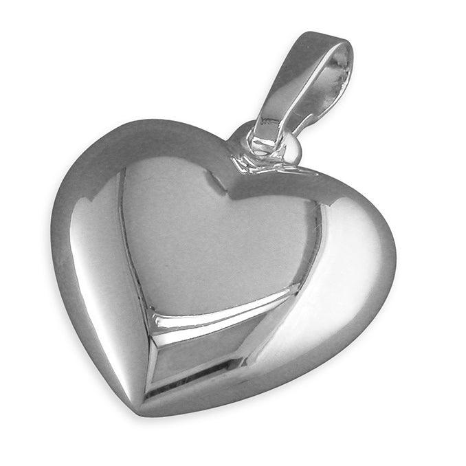 Sterling Silver Heart Locket Pendant - Rococo Jewellery