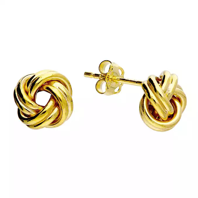 9ct Gold Knot Stud Earrings