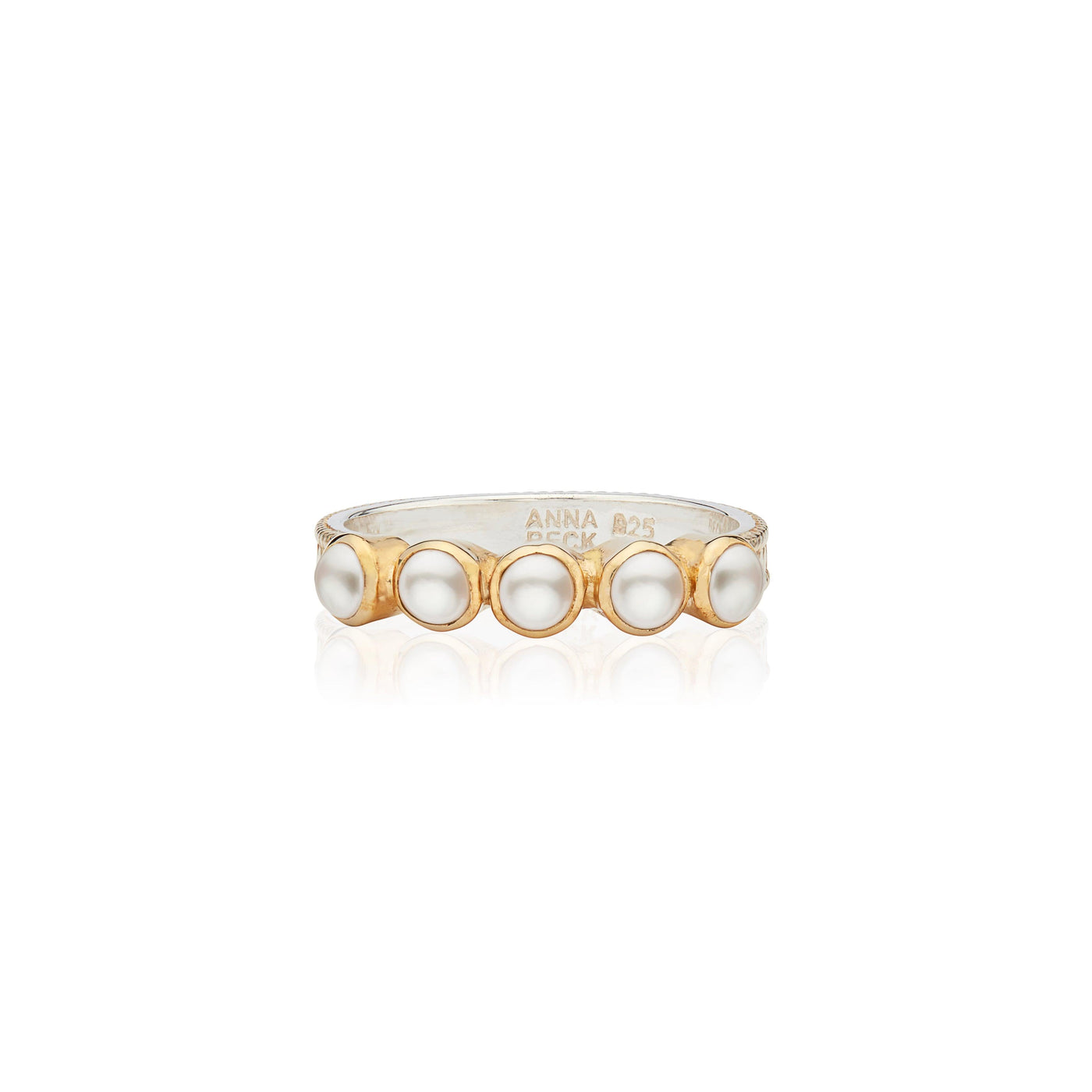 Anna Beck Gold Vermeil Multi Pearl Ring - Rococo Jewellery