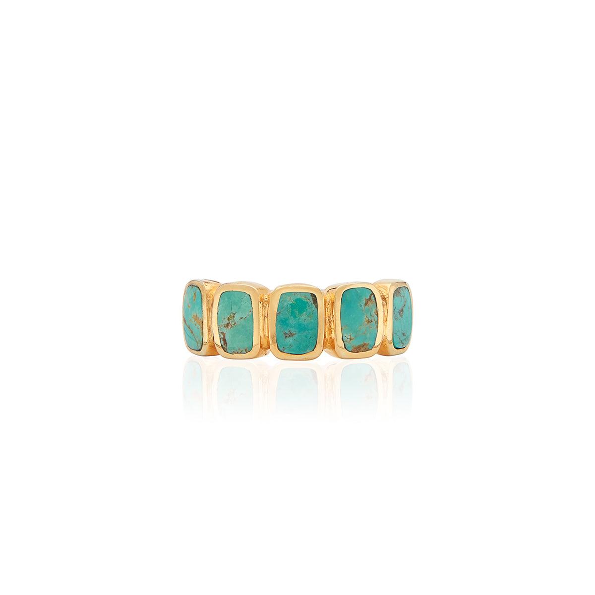 Anna Beck Turquoise Multi-Cushion Ring - Rococo Jewellery