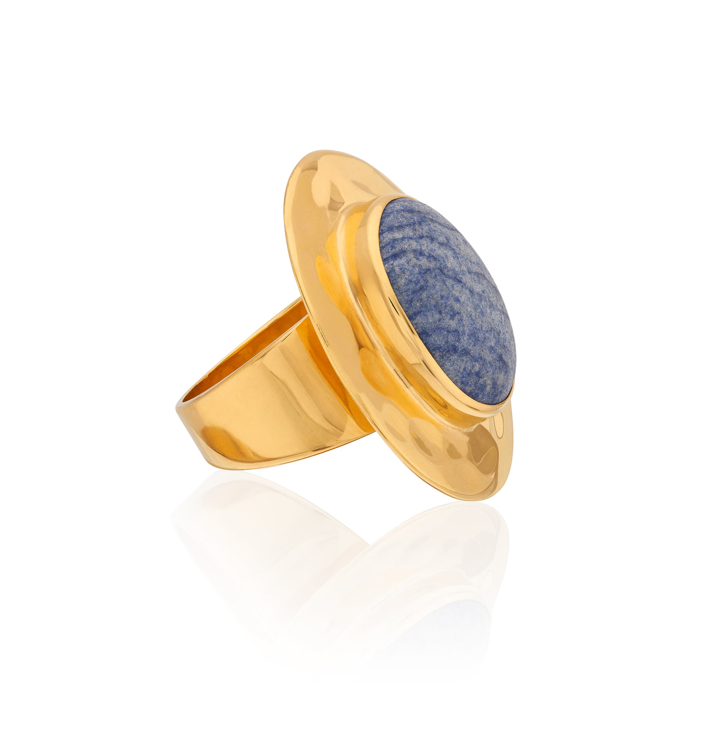 Anna Beck Gold Wavy Dumortierite Ring