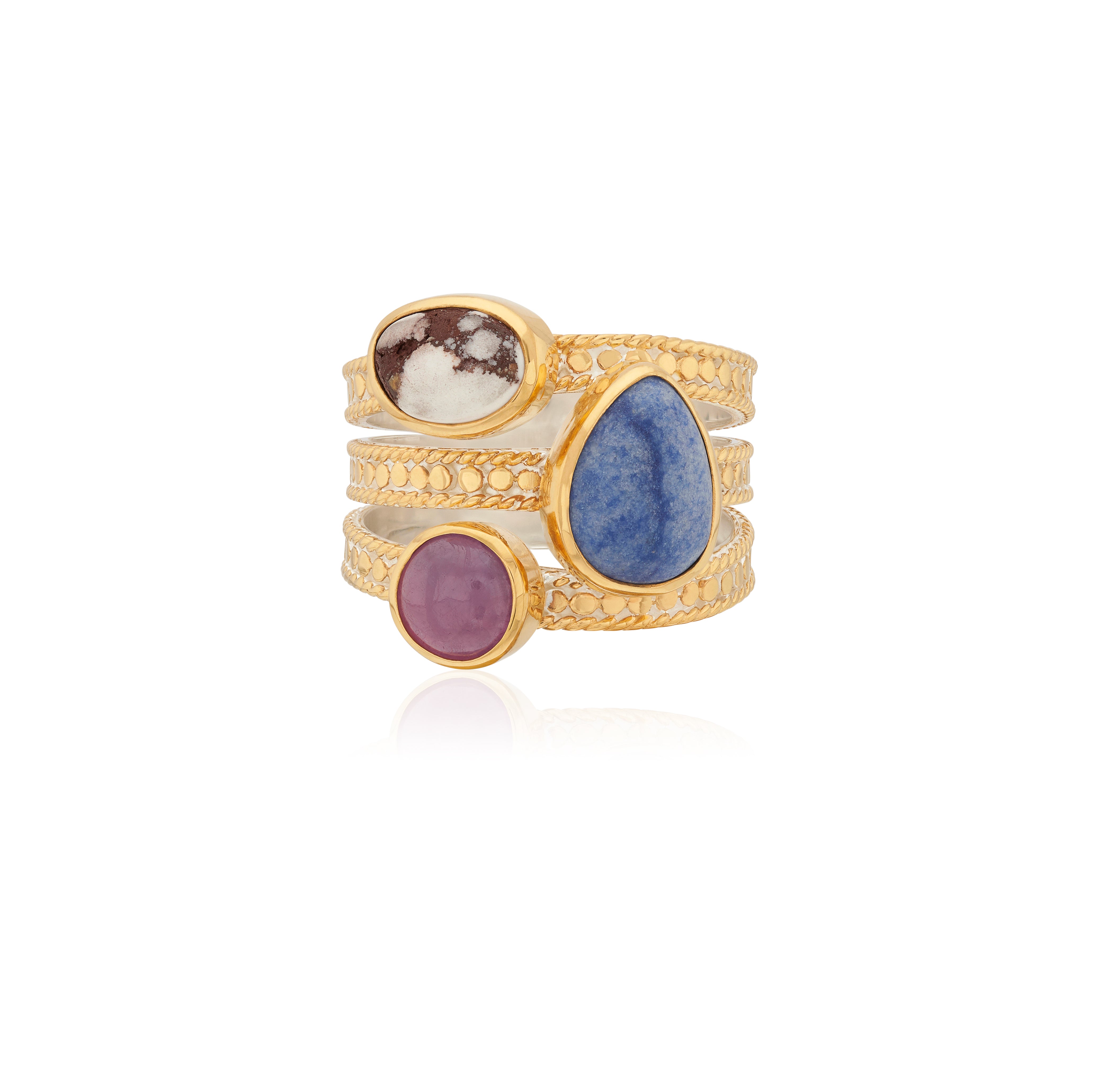 Anna Beck Multi-Stone Faux Stack Ring – Rococo Jewellery