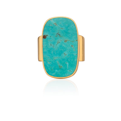 Anna Beck Gold Turquoise Oval Ring