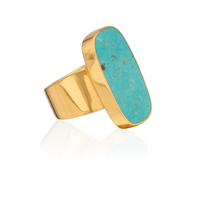 Anna Beck Gold Turquoise Oval Ring