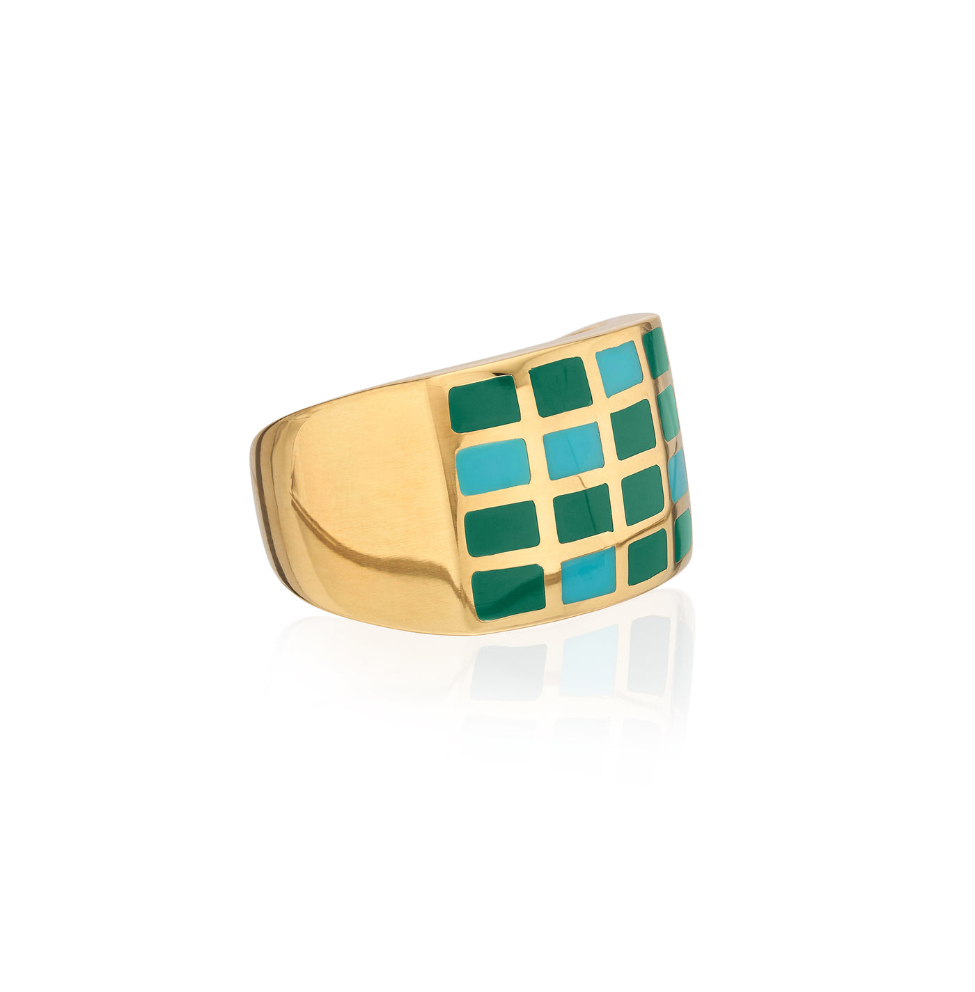 Anna Beck Ventana Gold Green Turquoise Ring