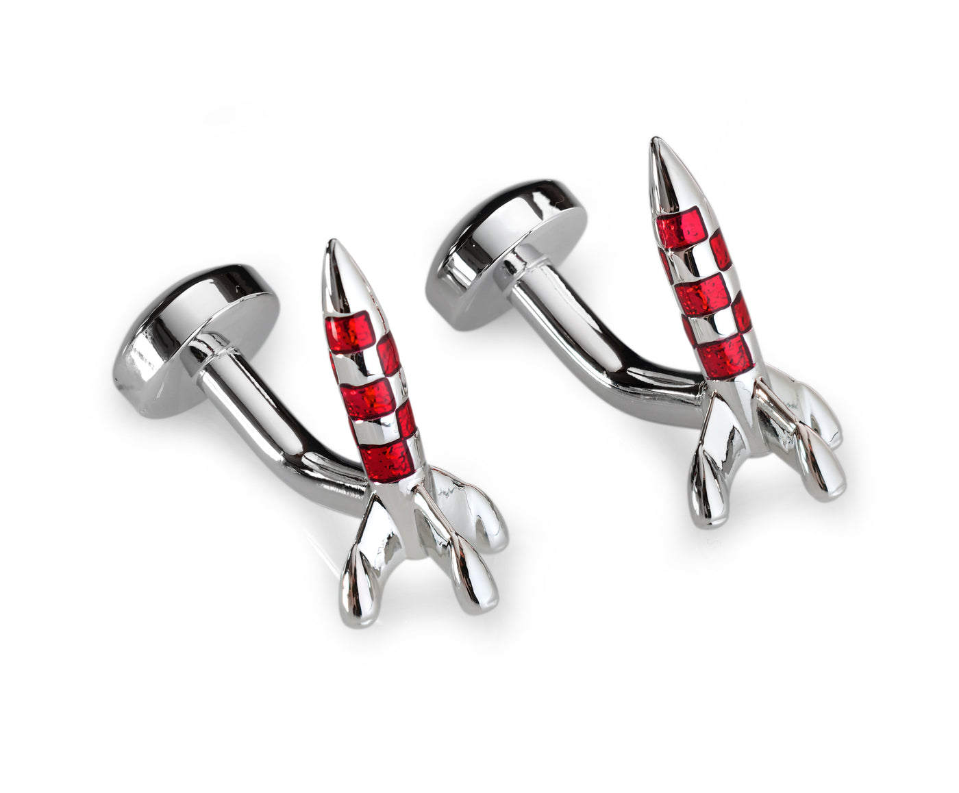 Babette Wasserman Retro Red Rocket Cufflinks