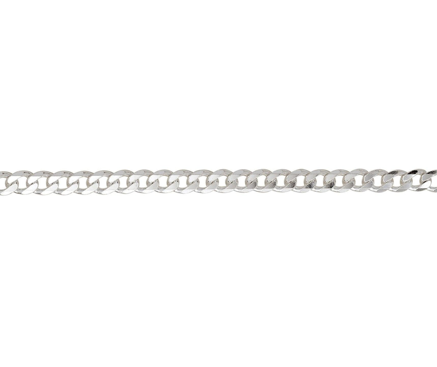 Sterling Silver 21cm Curb Chain Bracelet - Rococo Jewellery