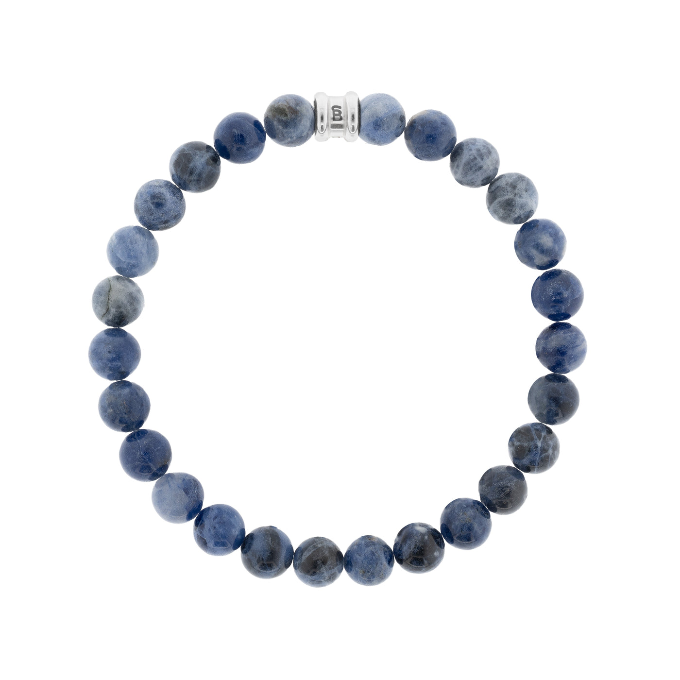 Navy Sodalite Gemstone Beaded Bracelet