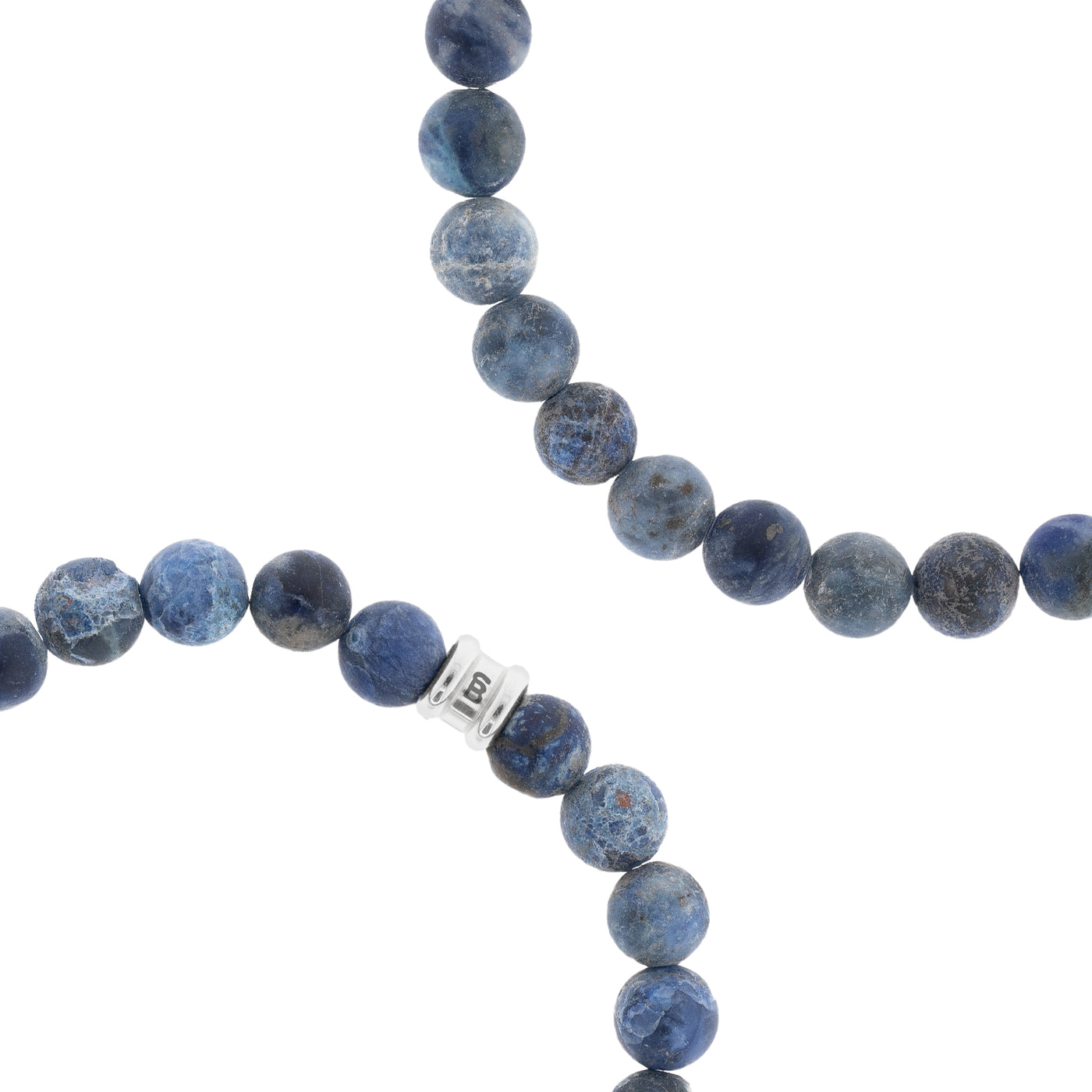 Matte Navy Sodalite Gemstone Beaded Bracelet