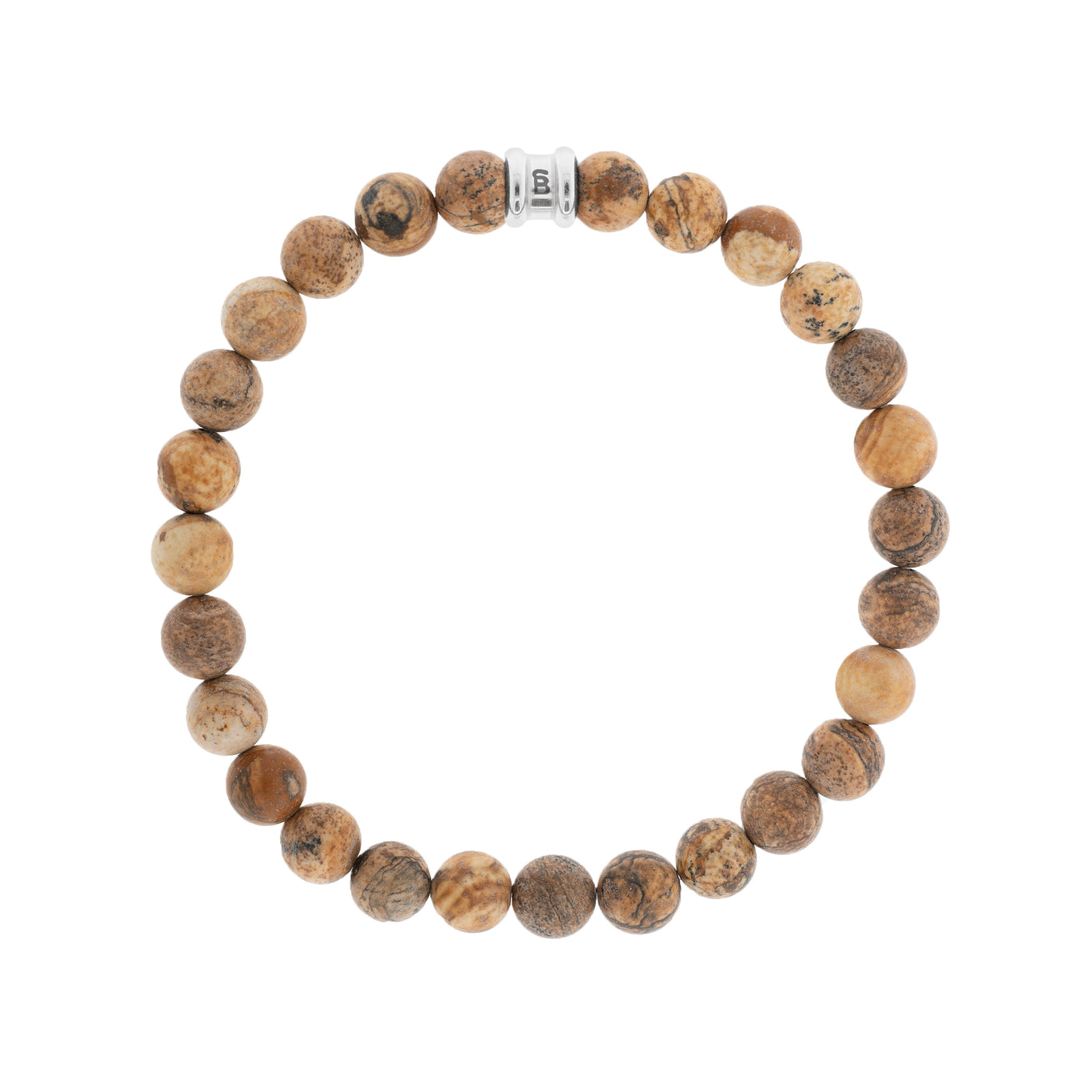 Picture Jasper Gemstone Beaded Bracelet