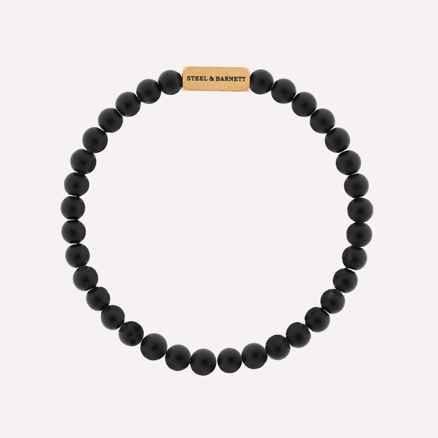 Natural Ned Black Onyx Gold Gemstone Bracelet