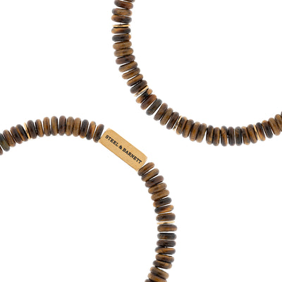 Tigers Eye Gold Two Tone Disc Bracelet