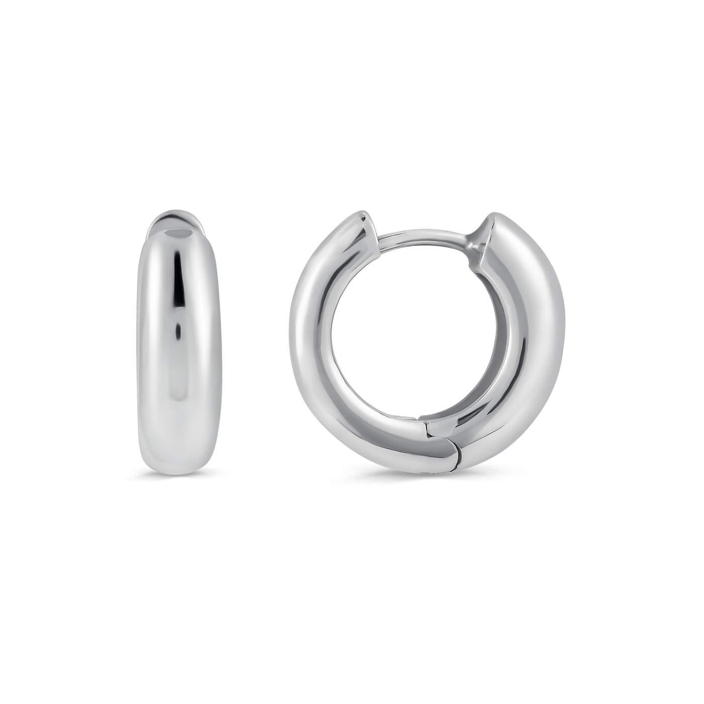 Sterling Silver Chunky Hoop Earrings