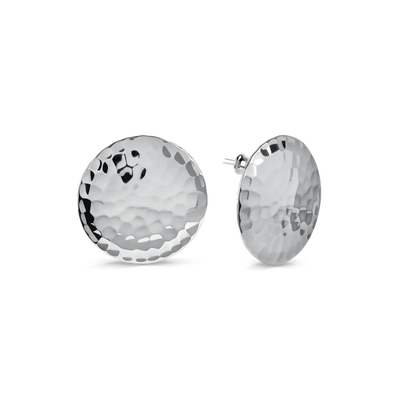 Sterling Silver Hammered Stud Earrings