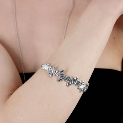 Lucy Q Sterling Silver Shard Bangle