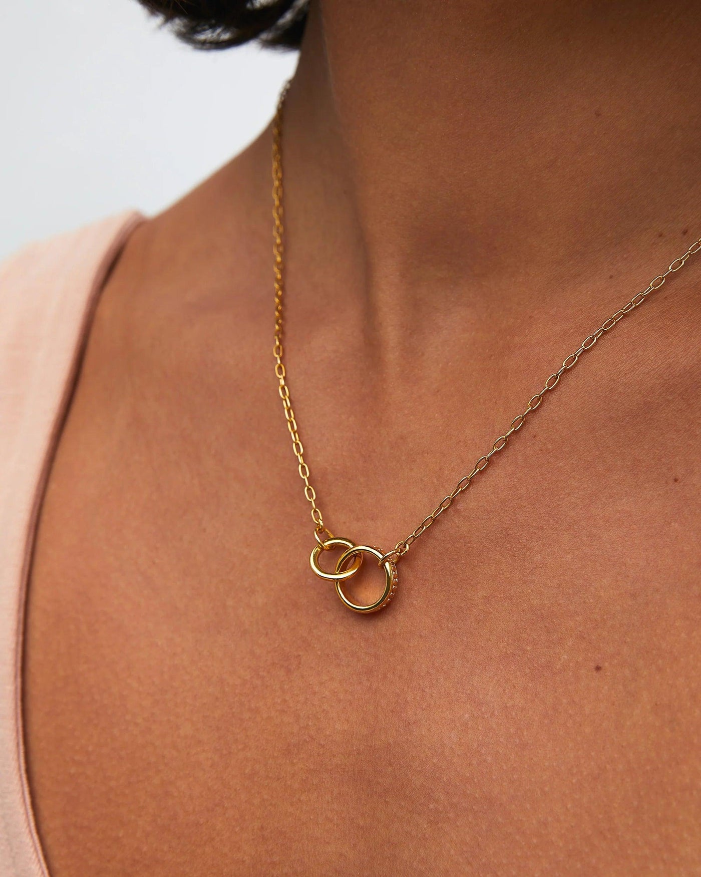 Anna Beck Gold Intertwined Circles Charity Necklace - Rococo Jewellery