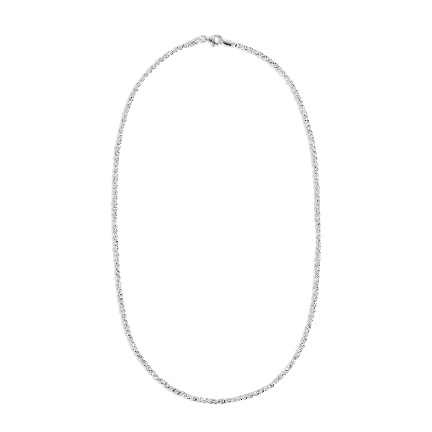 50cm Sterling Silver Rope Chain Necklace