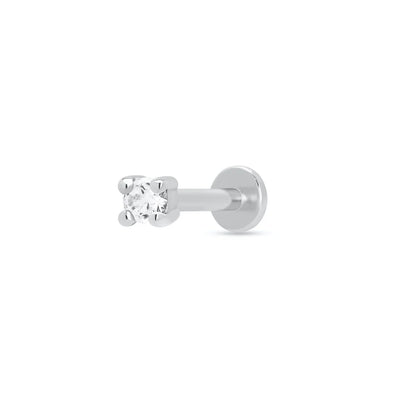 Scream Pretty Silver Cubic Zirconia Single Flat Back Earring