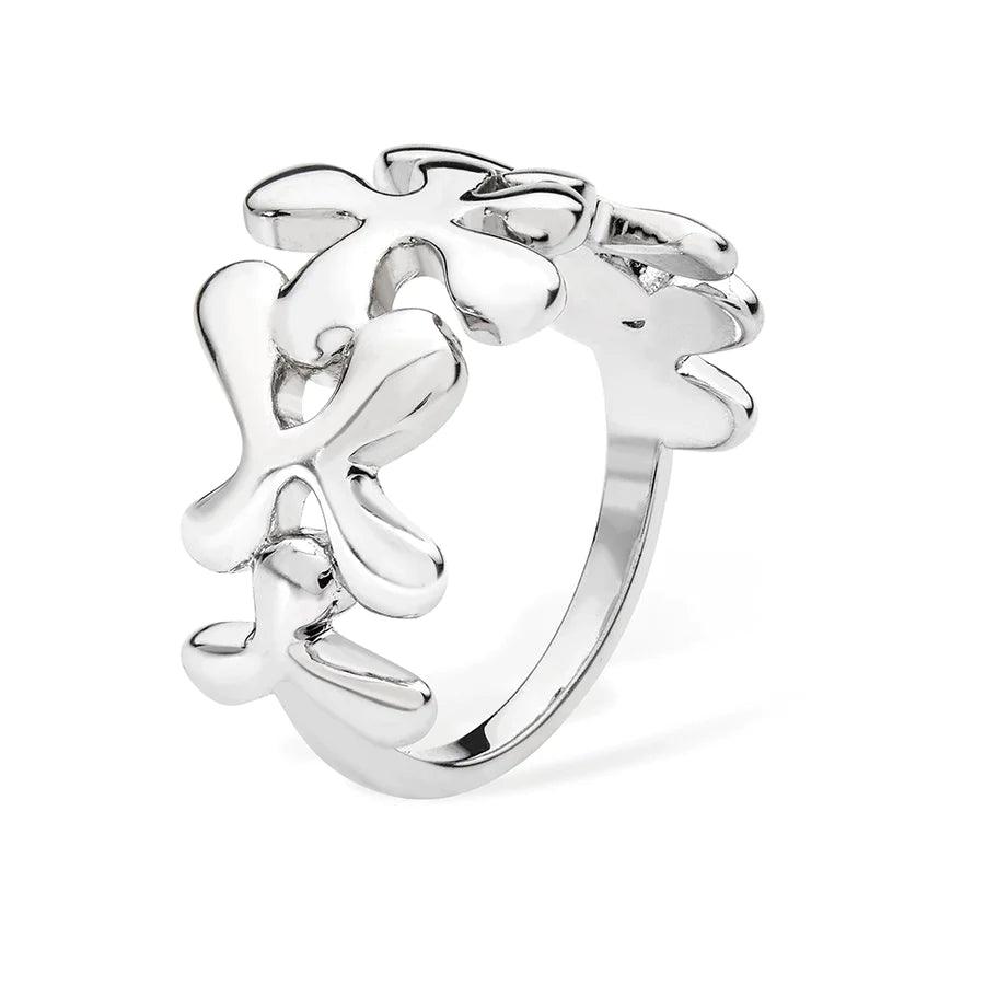 Lucy Q Sterling Silver Half Splash Ring - Rococo Jewellery