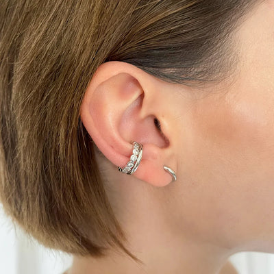 Scream Pretty Sterling Silver Huggie Hoop Earrings