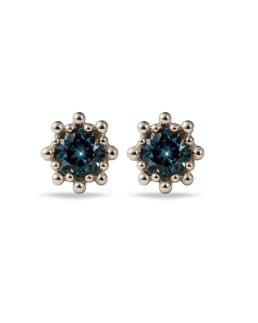 Dainty London Sterling Silver Zaria Stud Earrings