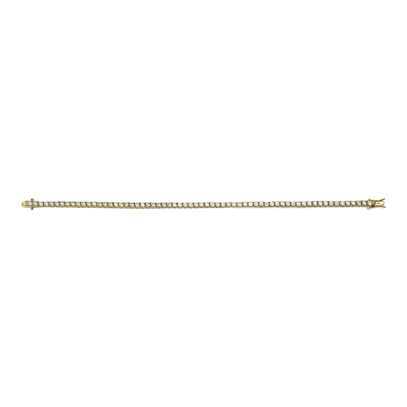 Gold Vermeil Sterling Silver Brilliant Tennis Bracelet - Rococo Jewellery