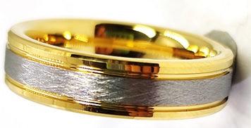 Unique & Co Tungsten Ring Gold Plated - Rococo Jewellery