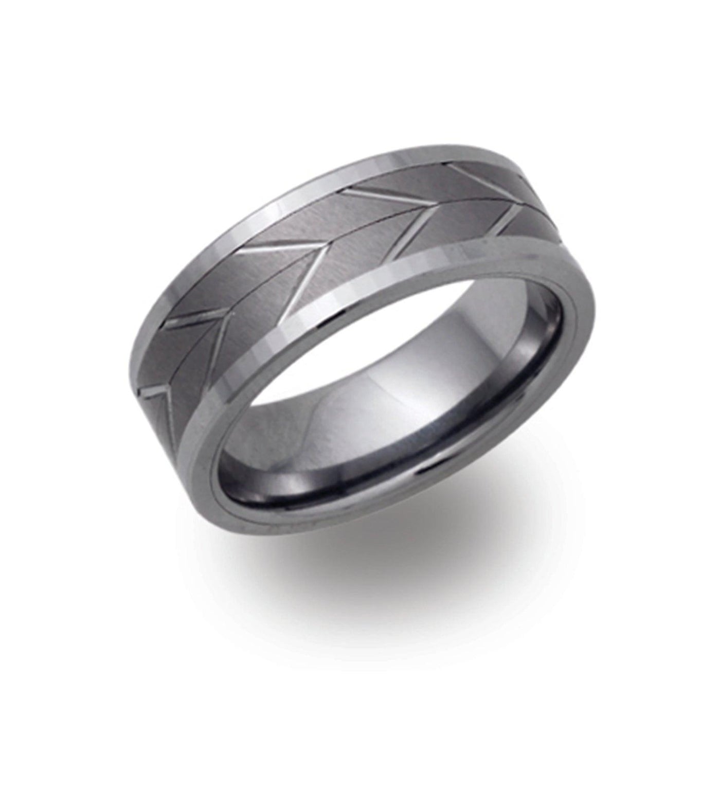Unique & Co Tungsten Carbide Spinning Ring - Rococo Jewellery
