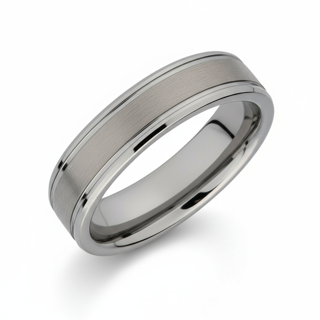 Tungsten Carbide Flat Court Band Ring