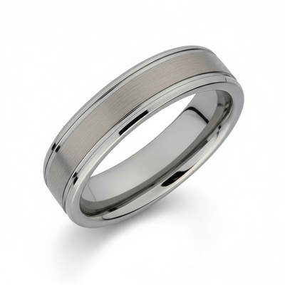 Tungsten Carbide Flat Court Band Ring