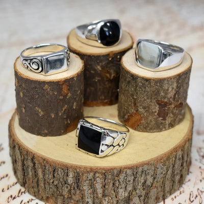 Sterling Silver Soft Square Signet Ring