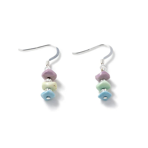 Carrie Elspeth Cool Summer Agate Waves Earrings