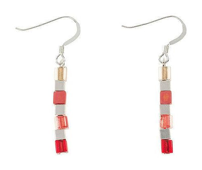 Carrie Elspeth Red Diversity Cubes Earrings - Rococo Jewellery