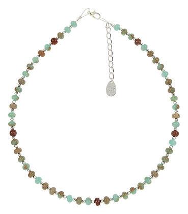 Carrie Elspeth Earth Tones Aqua Terra Jasper Full Necklace - Rococo Jewellery