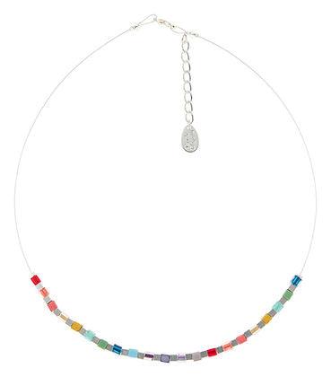 Carrie Elspeth Diversity Miyuki Cubes Half Beaded Necklace - Rococo Jewellery