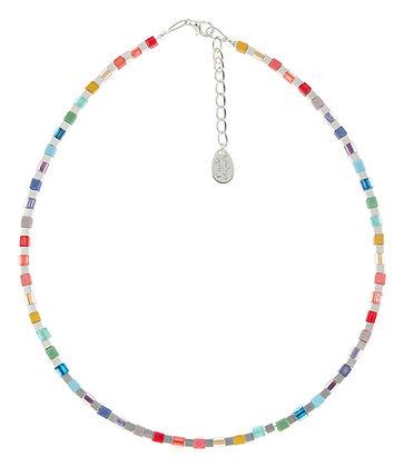 Carrie Elspeth Diversity Miyuki Cubes Full Beaded Necklace - Rococo Jewellery