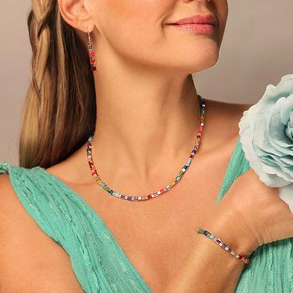 Carrie Elspeth Diversity Miyuki Cubes Full Beaded Necklace - Rococo Jewellery
