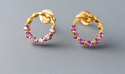 Unique & Co Gold Vermeil Amethyst Earrings