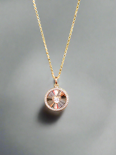 Unique & Co Gold Vermeil Cubic Zirconia Pendant Necklace