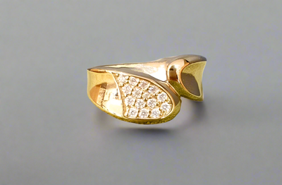 Unique & Co Gold Vermeil Cubic Zirconia Ring