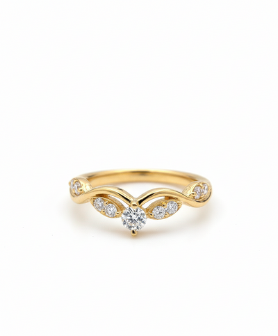 9ct Yellow Gold Diamond Ring