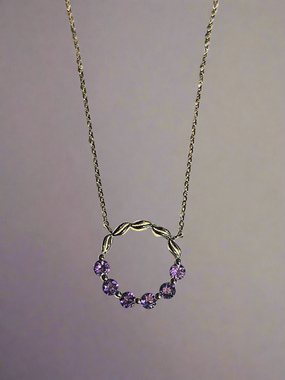 Unique & Co Gold Vermeil Amethyst Pendant Necklace