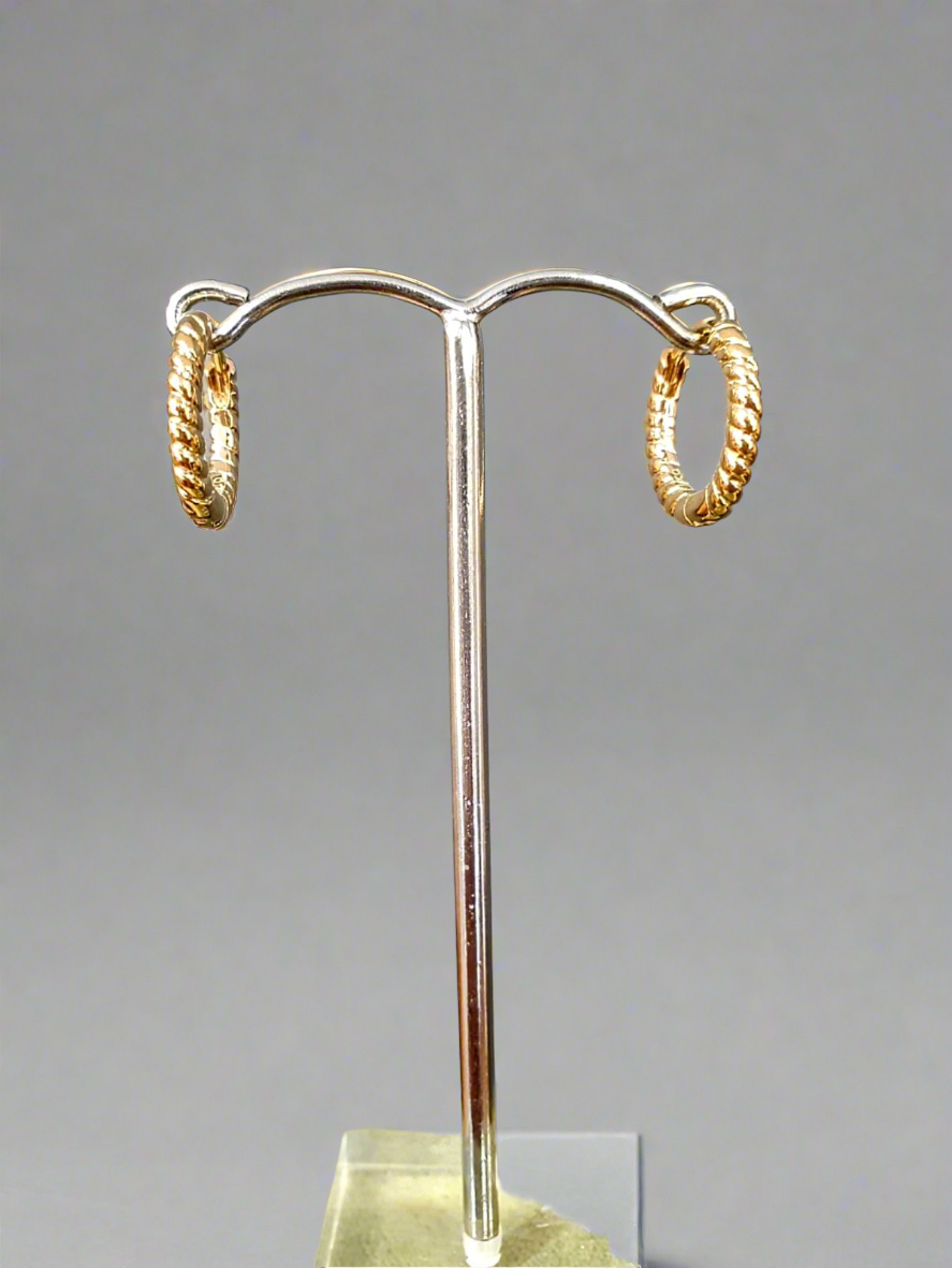Unique & Co Gold Vermeil Hoop Earrings