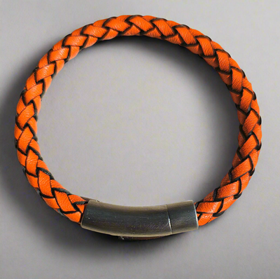Unique & Co Orange Leather Bracelet