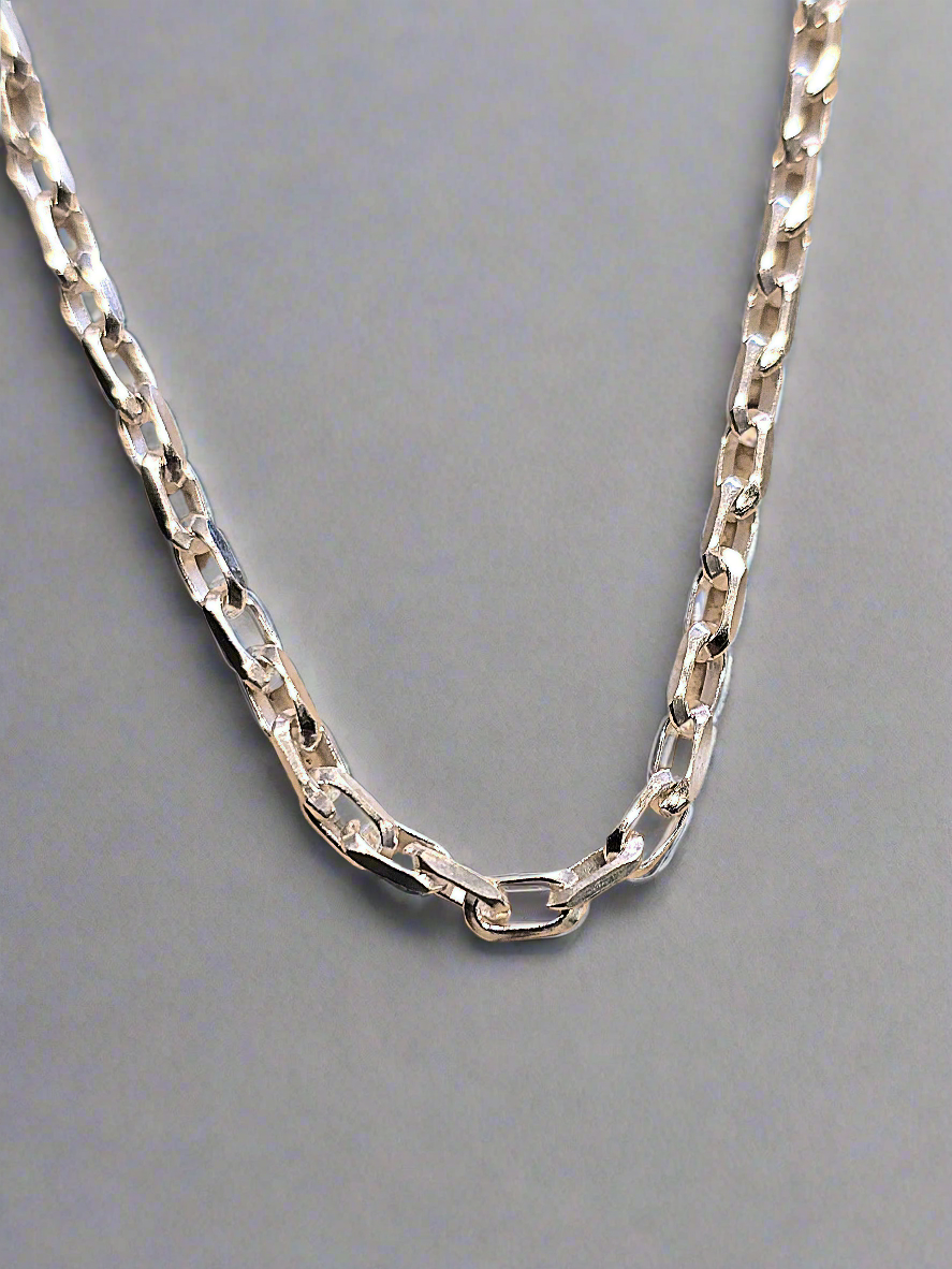 Sterling Silver Diamond-Cut Belcher Chain