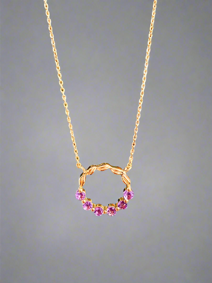 Unique & Co Gold Vermeil Amethyst Pendant Necklace