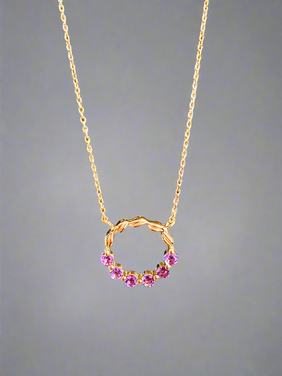 Unique & Co Gold Vermeil Amethyst Pendant Necklace