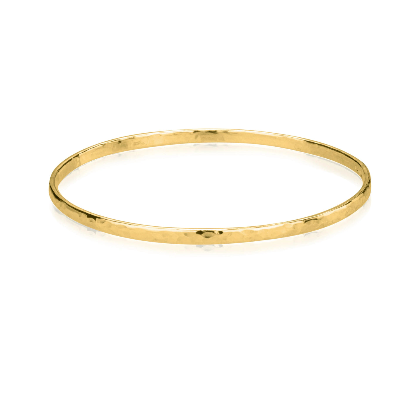 Lavan 18ct Gold Vermeil Hammered Bangle