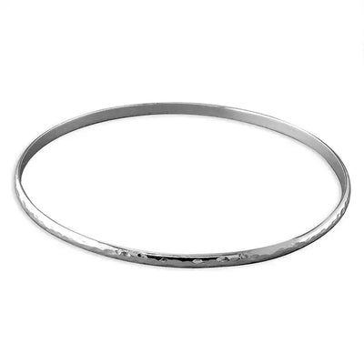 Sterling Silver Hammered Bangle
